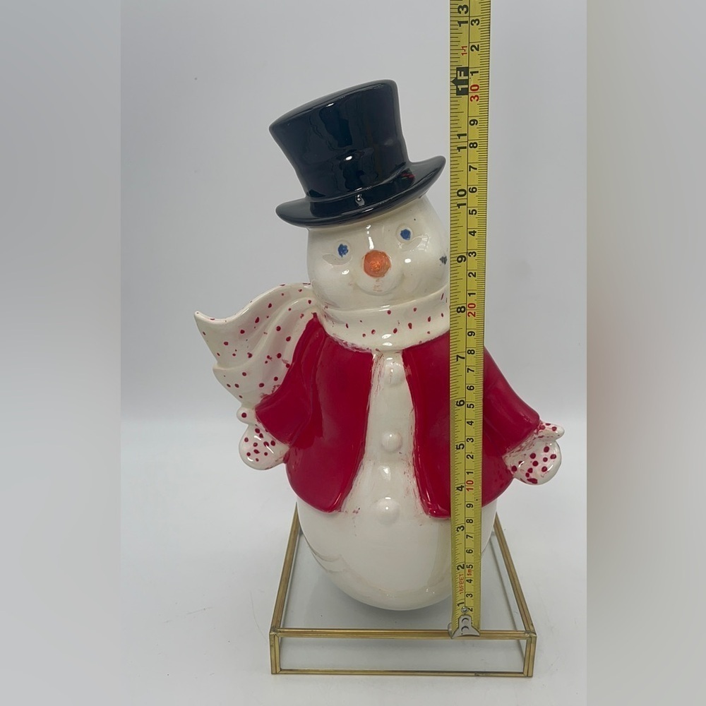 Vintage snow man Christmas figure | ceramic snowman figure | Christmas figure - Picture 6 of 7